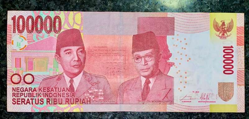INDONESIA 100,000 RUPIAH 2014