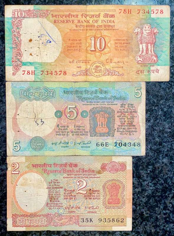 INDIA SET 10 RUPEE, 5 RUPEE & 2 RUPEE ND(1 BID TAKE ALL)