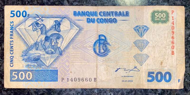 CONGO 500 FRANCS 2002