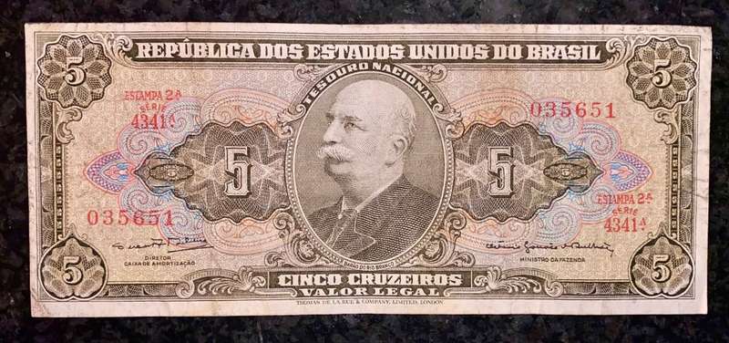 BRASIL 5 CRUZEIROS ND 1964