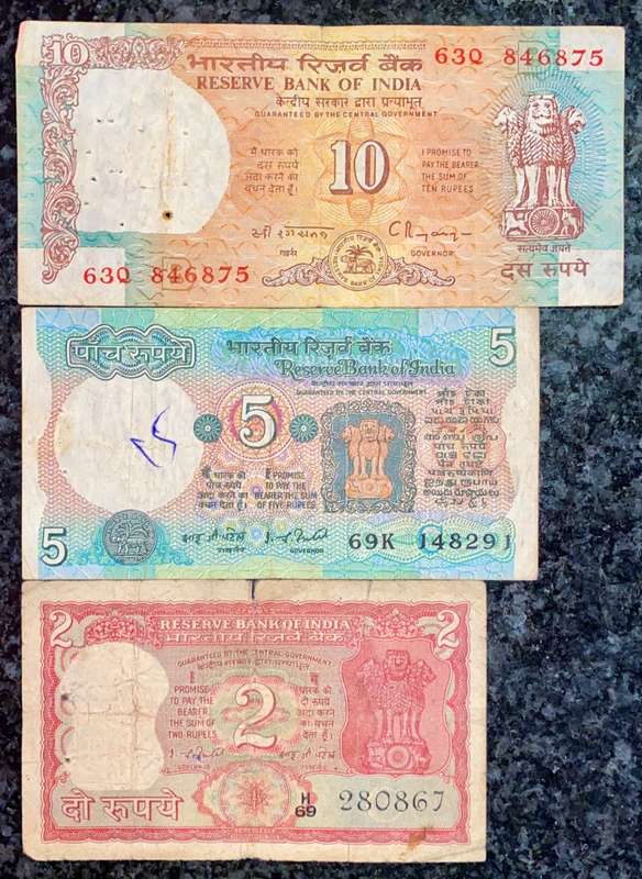 INDIA SET 10 RUPEE, 5 RUPEE & 2 RUPEE ND(1 BID TAKE ALL)
