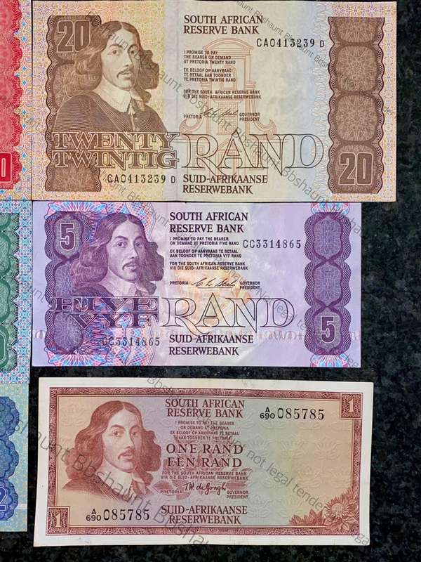 COMPLETE SET OF CL STALS & DECIMALS R50 TO R2AA GOOD CONDITION 1ST ISSUE 1990 - R1A TW DE JONGH 1967