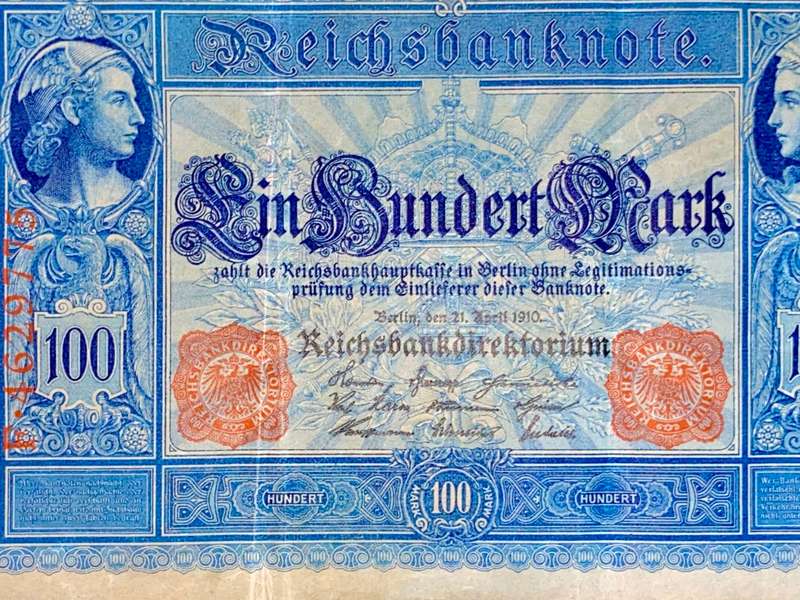 GERMANY 100 MARK 1910 LARGE NOTE