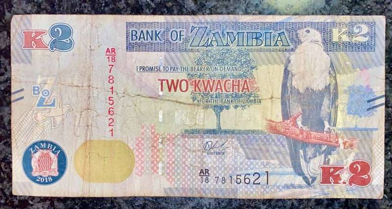 ZAMBIA 2 KWACHA  2018