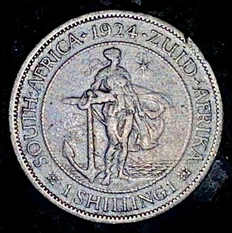 S A UNION SILVER 1 SHILLING 1924