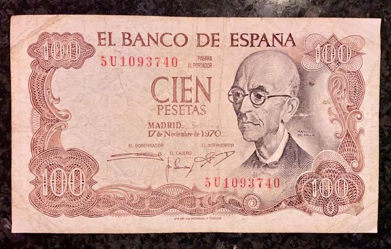 SPAIN 100 PESETAS 1970