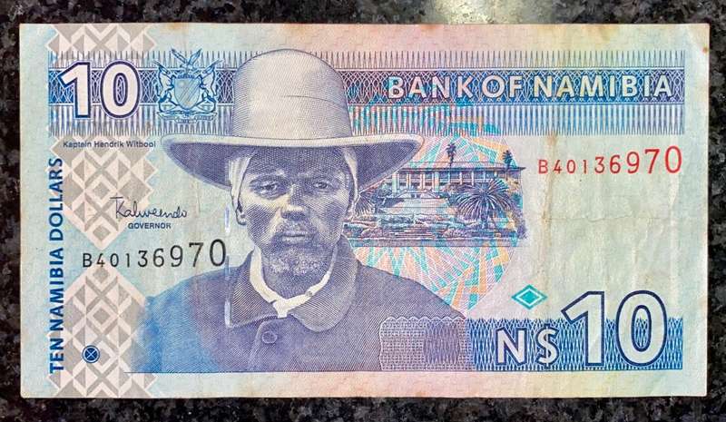 NAMIBIA 10 DOLLARS HENDRIK WITBOOI 2002