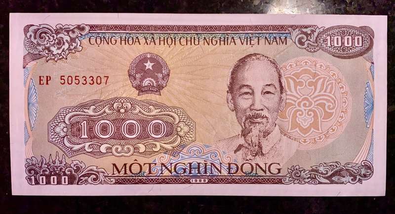 VIETNAM 1000 DONG 1988 UNC