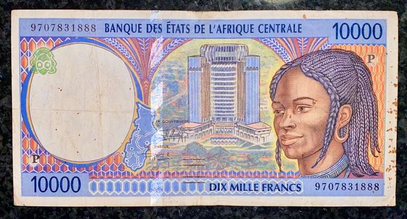 CENTRAL AFRICA 10,000 FRANCS - CHAD - 2000