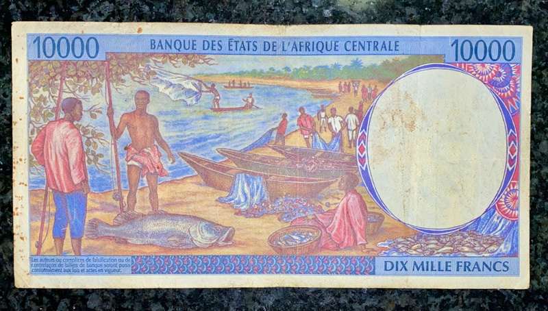 CENTRAL AFRICA 10,000 FRANCS - CHAD - 2000