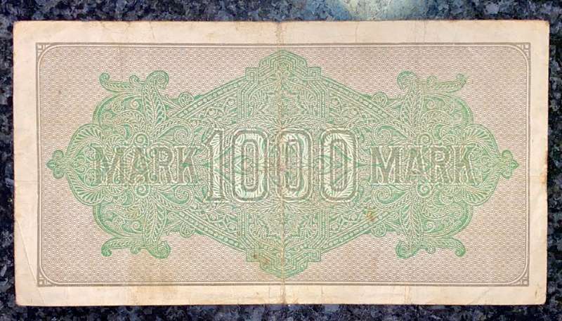 GERMANY STAR/REPLACEMENT 1000 MARK 1922 WM