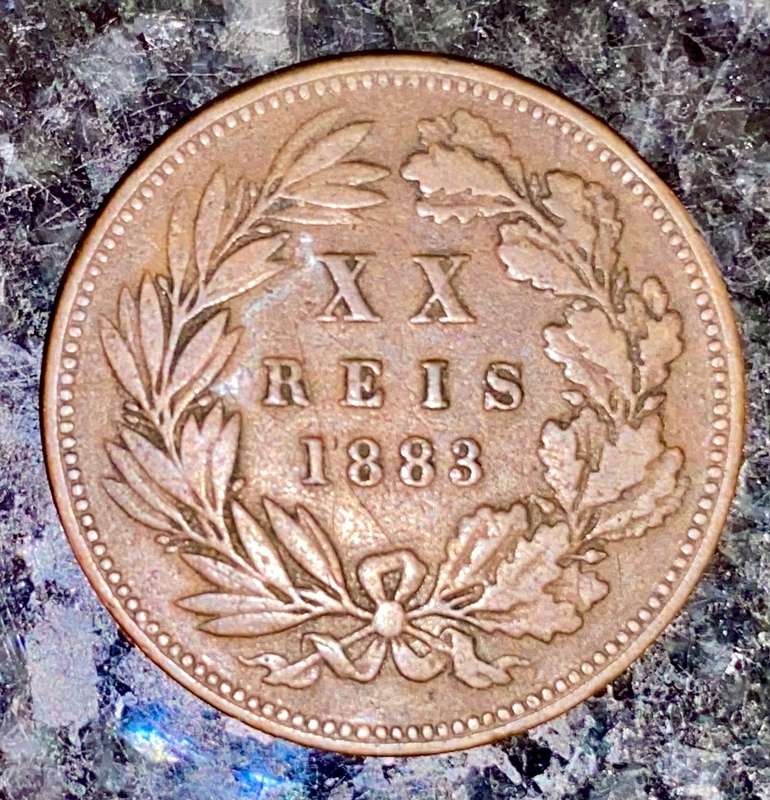 PORTUGAL 20 REIS 1883