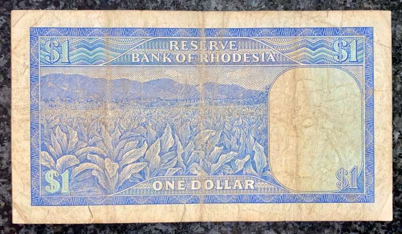 RHODESIA 1 DOLLARS 1979 ZIM BIRD WTM L/122