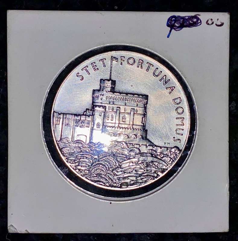 GREAT BRITIAN STERLING SILVER 1935 GEORGE V & MARY SILVER JUBILEE MEDAL IN COIN FLIP