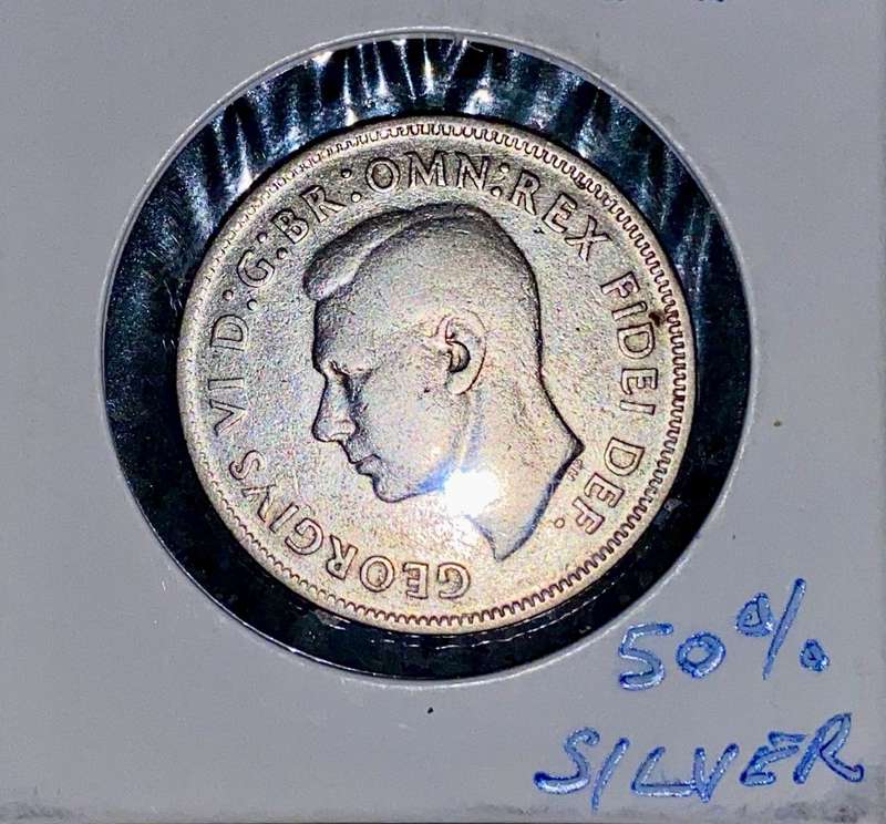 AUSTRALIA SILVER 1 FLOREN 1951 GOOD CONDITION IN COIN FLIP