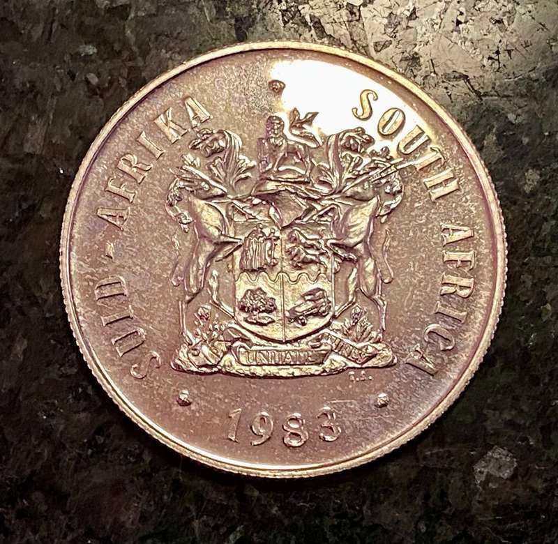 SOUTH AFRICA PROOF SILVER R1 -- 1983