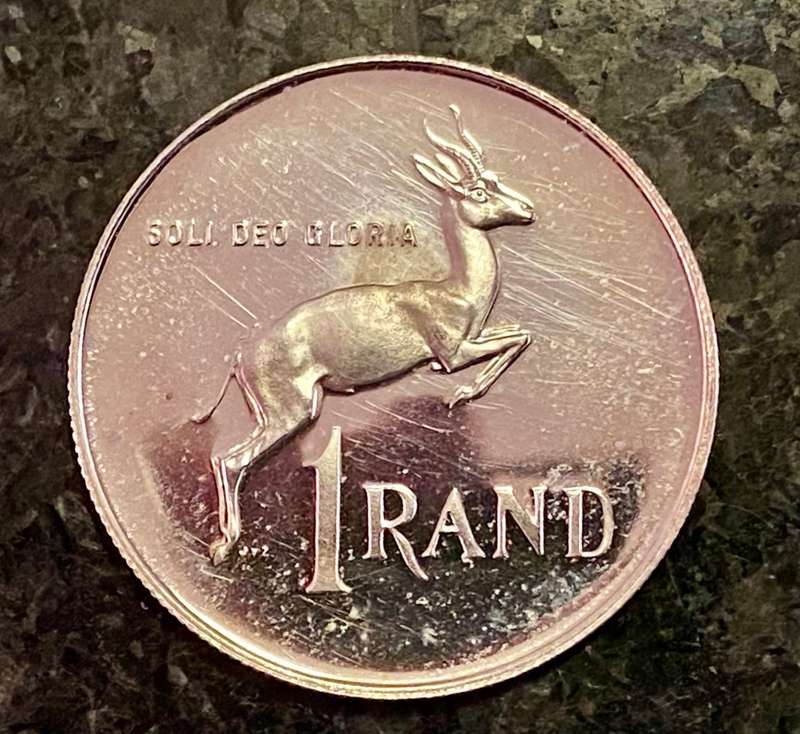 SOUTH AFRICA PROOF SILVER R1 -- 1983