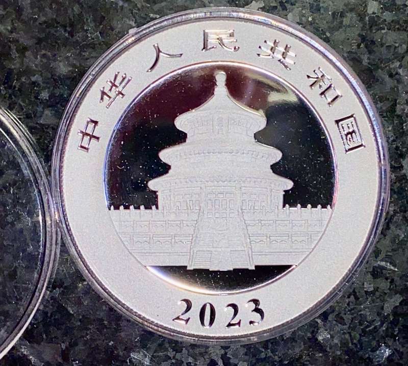 CHINESE PANDA 2023 - 30g PURE SILVER .999 SILVER ROUND IN CAPSULE