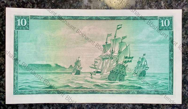 REPLACEMENT NOTE TW DE JONGH R10 -- W21 -- VAN RIEBEECK WTM 3RD ISSUE 1976 GOOD CONDITION