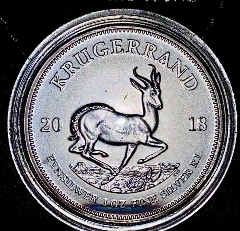 SOUTH AFRICA 1OZ FINE SILVER KRUGERRAND COLLECTION - PREMIUM UNC 2017 TO 2023 ALL IN POUCH & CAPSULE