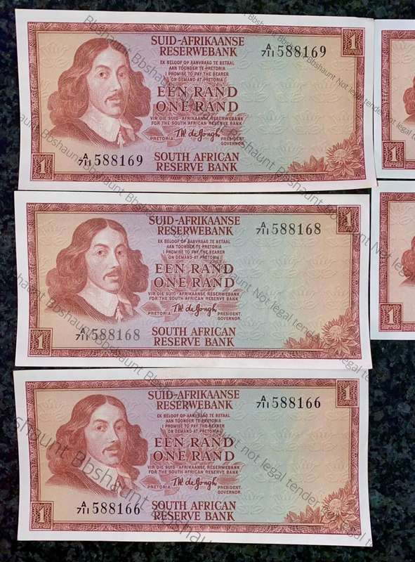 TW DE JONGH R1 IN SEQUENCE A SERIES 1967 SPRINGBUCK WTM & B SERIES 1975 RIEBEECK WTM( 1 BID TAKES AL