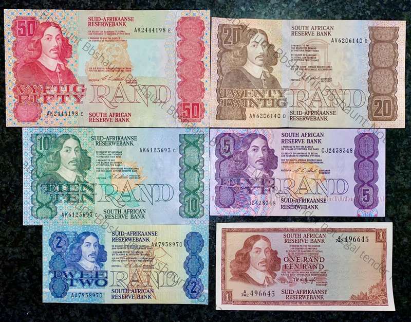 COMPLETE SET OF CL STALS & DECIMALS R50 TO R2AA GOOD CONDITION 1ST ISSUE 1990[R1A DE JONGH 1967)