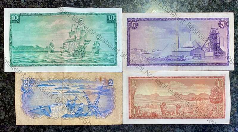 COMPLETE SET OF TW DE JONGH & DECIMALS R10 TO R1 - MOSTLY SPRINGBUCK WTM 1967-1975( 1 BID TAKES ALL)