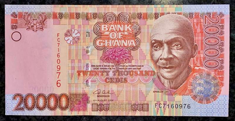 GHANA 20,000 CEDI 2006 AUNC+