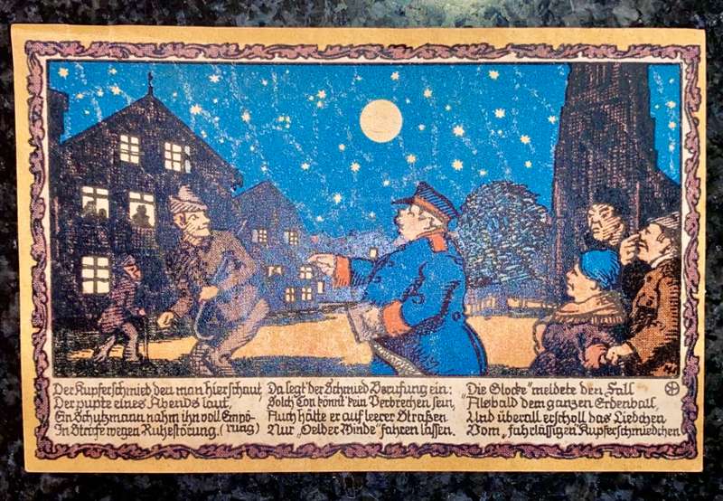 GERMANY - OELDE - 5 MARK 1921 AUNC NOTGELD (EMERGENCY MONEY) - AMAZING ART