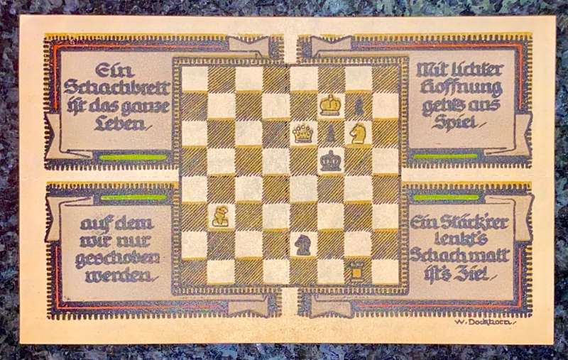 GERMANY SET - KONIGSUE 40 PFENNIG WITH 10 PFENNIG TEAR OFFS NOTGELD (EMERGENCY MONEY) AMAZING ART -