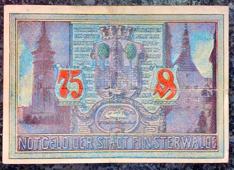 GERMANY - FINSTERWALDE - 75 PFENNIG NOTGELD (EMERGENCY MONEY) - AMAZING ART -