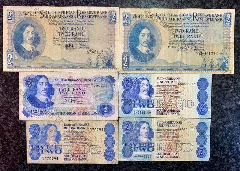 SET OF R2 NOTES ALL GOVERNOR FROM 1961-1990 MH DE KOCK, G RISSIK, TW DE JONGH(1 BID TAKES ALL)