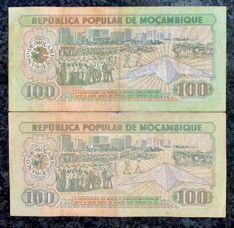 MOZAMBIQUE 100 METICAIS 1980(1 BID TAKES ALL)