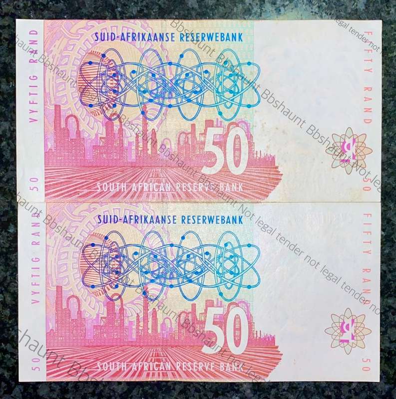 TT MBOWENI R50 IN SEQUENCE CV8112222-8112221 -- AUNC 2004 SECOND ISSUE [ LION WTM ](1 BID TAKES ALL)