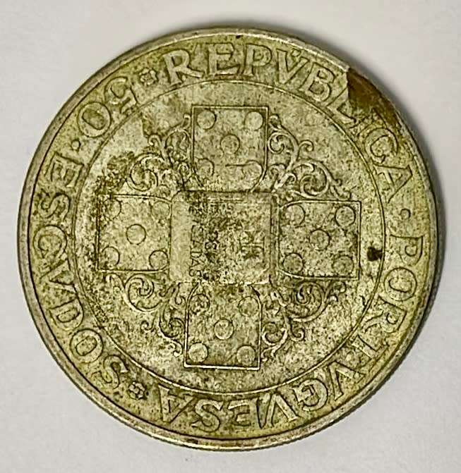 PORTUGAL SILVER 50 ESCUDOS 1972