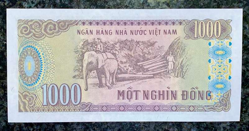 VIETNAM 1000 DONG 1988 UNC