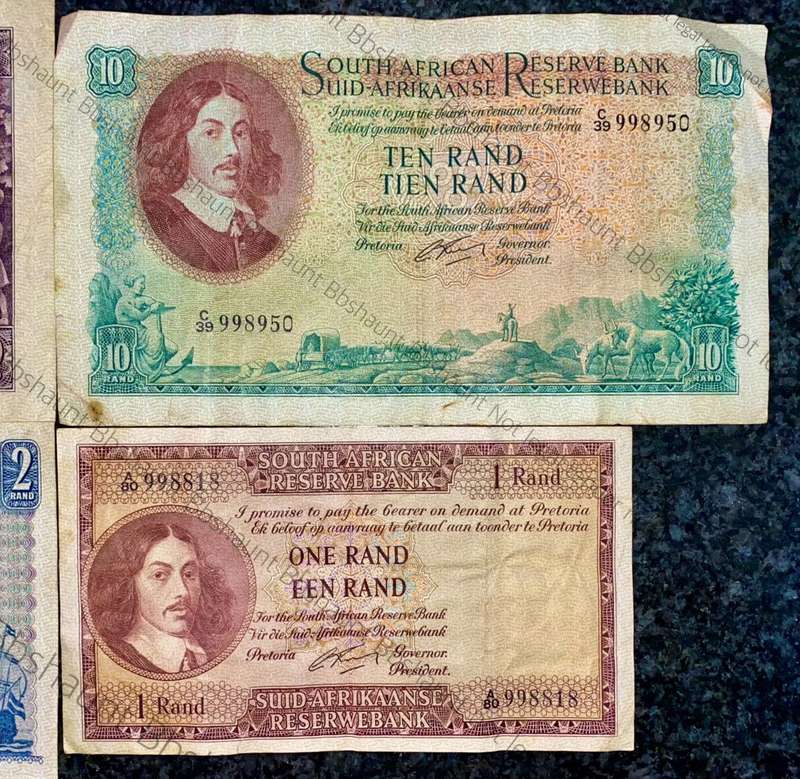 COMPLETE SET OF G.RISSIK & DECIMALS R20 TO R1 - FIRST ISSUE - 1962 BIG NOTES (1 BID TAKES ALL)