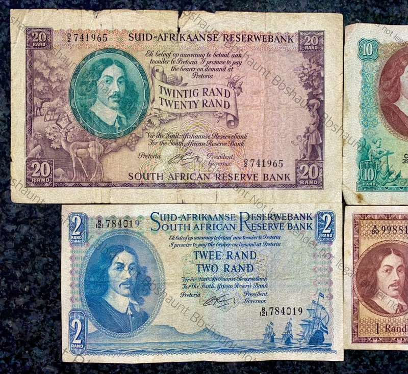 COMPLETE SET OF G.RISSIK & DECIMALS R20 TO R1 - FIRST ISSUE - 1962 BIG NOTES (1 BID TAKES ALL)