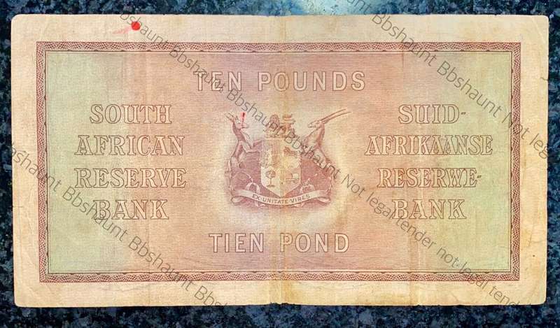 J POSTMUS 10 POUND 14TH APRIL 1943 - F1 - VAN RIEBEECK WTM E/A