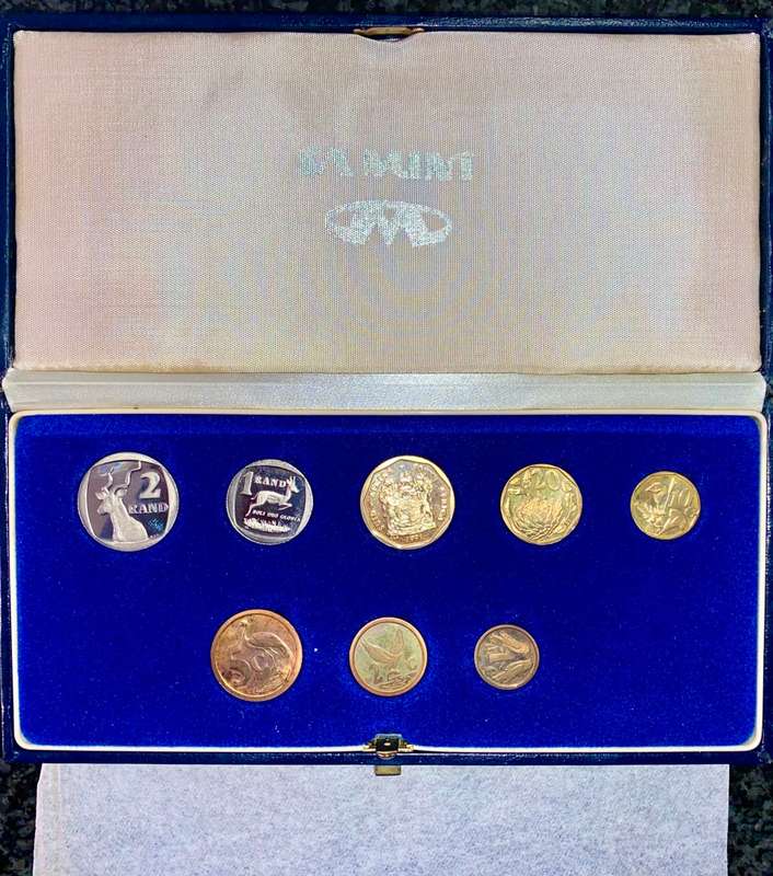 S A MINT PROOF COIN SET R2 TO 1 CENT - 1991 - IN BLUE S A MINT BOX