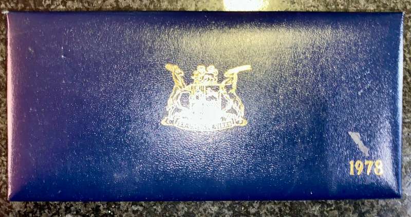 SA MINT PROOF SET 1978 SILVER R1 TO 1/2 CENT IN BLUE S A MINT BOX