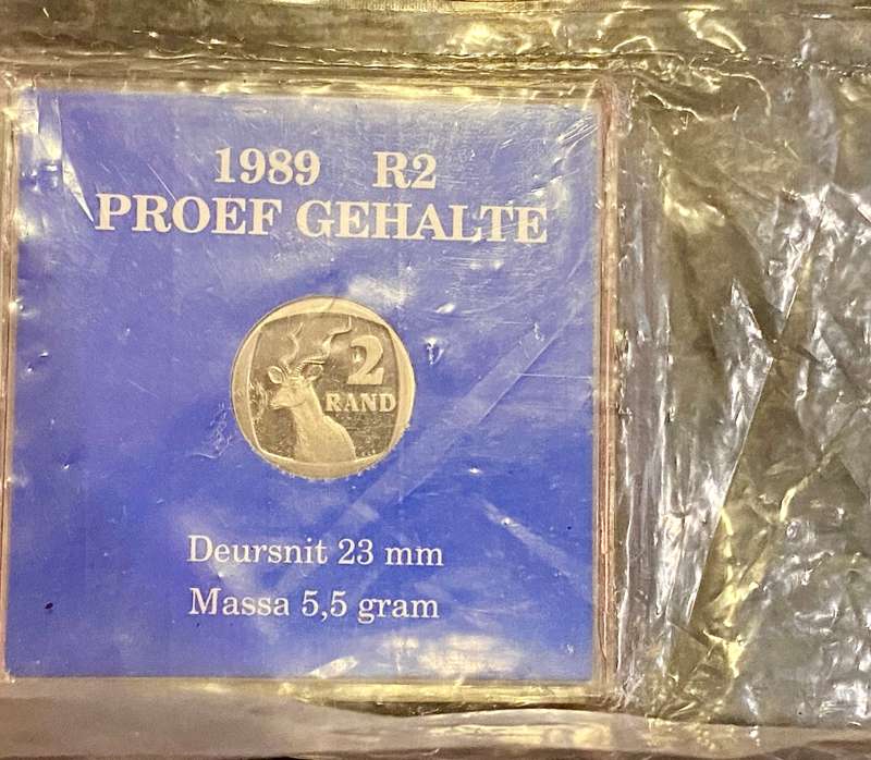 SOUTH AFRICA PROOF R2 -- 1989 -- IN ORIGINAL S A MINT CASE STILL SEALED