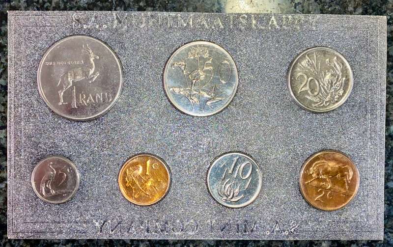 S A MINT UNCIRCULATED SET 1989 -- R1 TO 1 CENT -- SEALED FROM SA MINT(5 AVAILABLE)