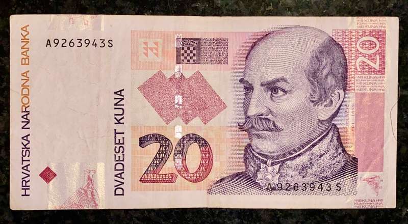 CROATIA 20 KUNA 2012