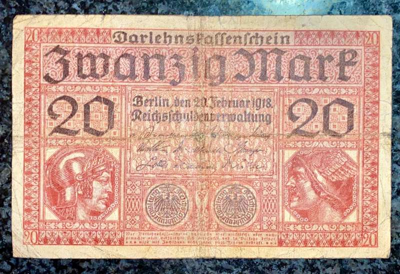 GERMANY 20 MARK 1918