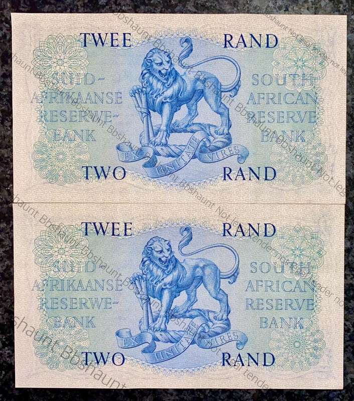G RISSIK R2 IN SEQUENCE B123 /942694-695 AUNC A/E FIRST ISSUE 1962 (1 BID TAKES ALL)