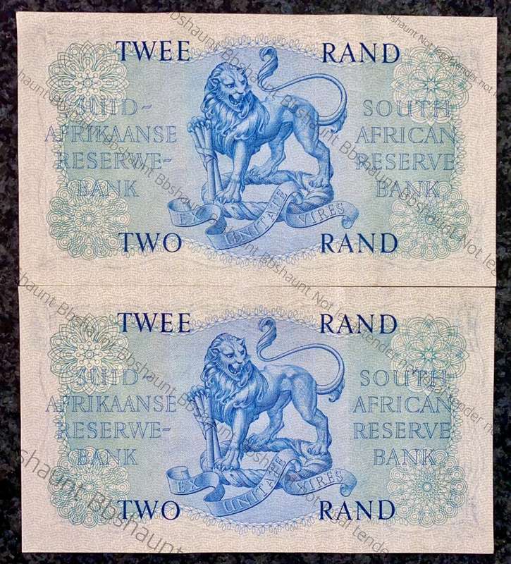 G RISSIK R2 IN SEQUENCE B123 /942696-697 AUNC A/E FIRST ISSUE 1962 (1 BID TAKES ALL)