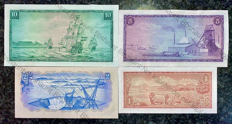 COMPLETE SET OF TW DE JONGH & DECIMALS R10 TO R1 - GOOD CONDITION 1967-1975( 1 BID TAKES ALL)