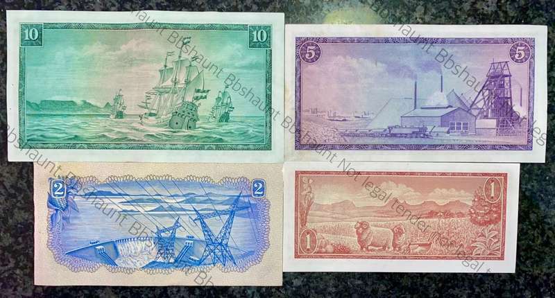 COMPLETE SET OF TW DE JONGH & DECIMALS R10 TO R1 - GOOD CONDITION 1967-1975 ( 1 BID TAKES ALL)