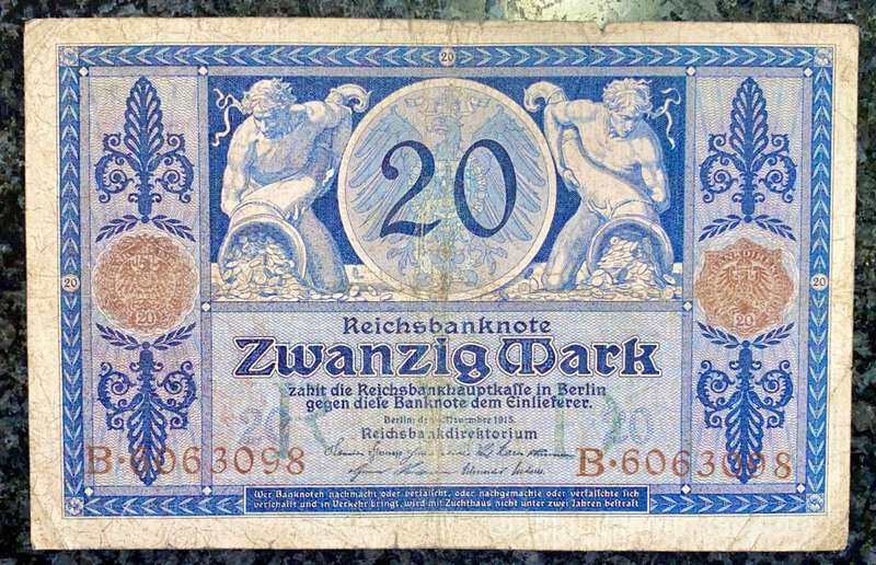 GERMANY 20 MARK 1915
